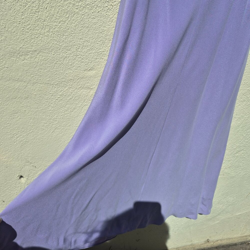 90s/Y2K Style Silk Flowy Maxi Dress Gown Size 14 - Picture 6 of 16